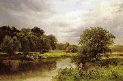 unknow artist Fishing on the Trent  by George Turner. Germany oil painting artist